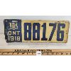 Image 1 : 1918 ONTARIO LICENSE PLATE
