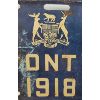 Image 3 : 1918 ONTARIO LICENSE PLATE