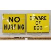 Image 1 : LOT OF 2 - NO HUNTING & BEWARE OF DOGS SIGNS