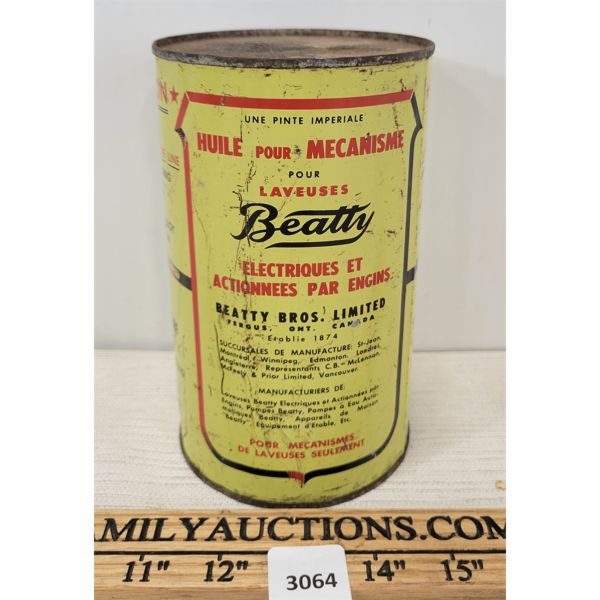 BEATTY BROS 1 QT OIL CAN