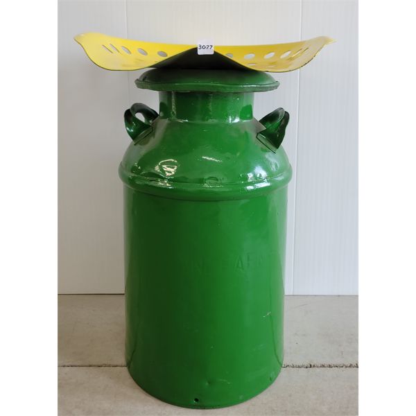 MILK CAN/IMPLEMENT SEAT BAR STOOL