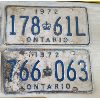 Image 3 : LOT OF 10 - ONTARIO LICENSE PLATES - INCL 1967 PAIR