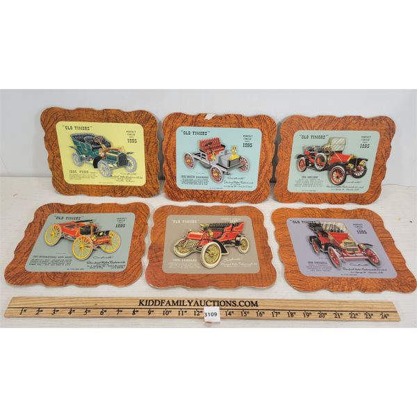 LOT OF 10 - "OLD TIMERS" CARDBOARD ADVERTISING PLAQUES