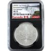 Image 1 : 2020W 1oz $5 Burnished Silver Maple Leaf NGC MS70 First Releases with COA (Tax Exempt)