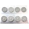 Image 1 : 8x 1oz 2013 25th Anniv. SML .9999 Fine Silver Maples in Sealed Tear Apart Sheet. 8pcs (Tax Exempt)