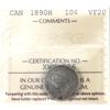Image 1 : 10-cent 1890H ICCS VF20
