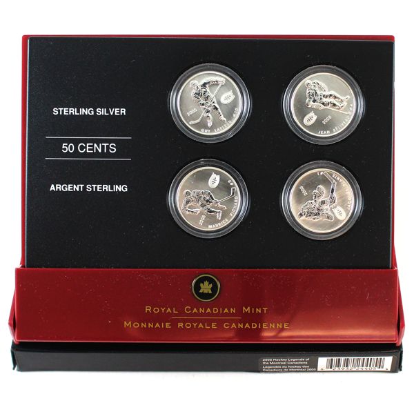 2005 50-cent Montreal Canadiens Hockey Legends Four-coin Set