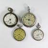 Image 1 : Four (4) Early American "Dollar Watches" and Pedometer