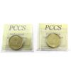 Image 2 : Loon $1 2013 & 2013 Double Die Reverse PCCS (Professional Coin Certification System) MS64. 2pcs