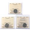 Image 1 : 2014, 2015 & 2017 Canada 10-cent ICCS MS66. 3pcs