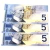 Image 2 : RADAR'S 3x BC-62b 2002 $5 UNC or Better Jenkins-Dodge 3pcs.