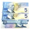 Image 2 : 3x BC-56c-N1-iii 1986 & 2002 $5 CUNC 4-Digit RADAR SN: HOM4365634, HOB4365634 & GOM4365634. 3pcs.