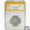 Image 1 : 1831 Capped Bust Quarter PGA AU55 Large Letters