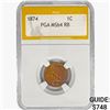 Image 1 : 1874 Indian Head Cent PGA MS64 RB