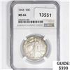 Image 1 : 1943 Walking Liberty Half Dollar NGC MS66