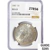 Image 1 : 1887 Morgan Silver Dollar NGC MS63