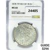 Image 1 : 1878 7TF Morgan Silver Dollar NGC MS60