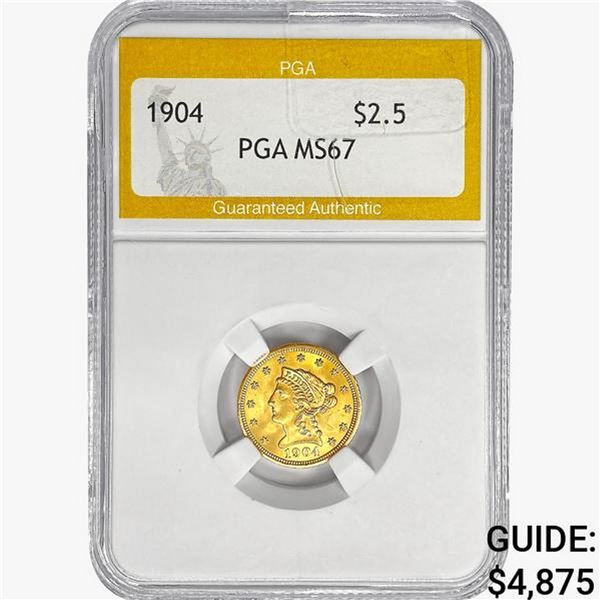 1904 $2.50 Gold Quarter Eagle PGA MS67