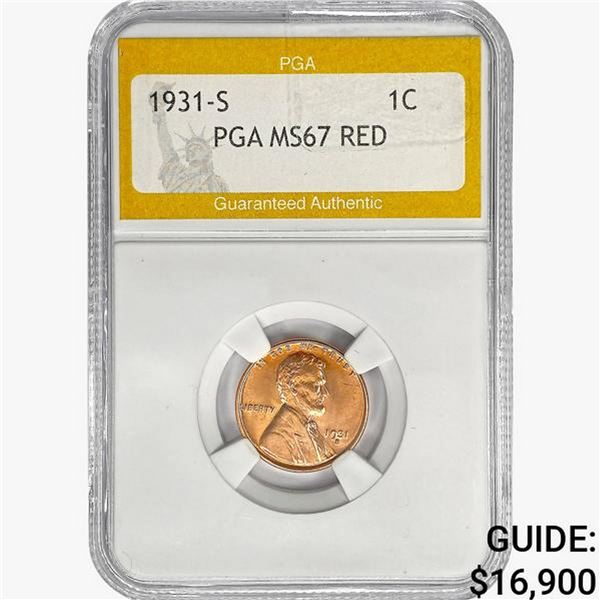 1931-S Wheat Cent PGA MS67 RED