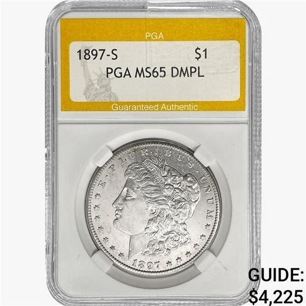 1897-S Morgan Silver Dollar PGA MS65 DMPL