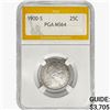 Image 1 : 1900-S Barber Quarter PGA MS64