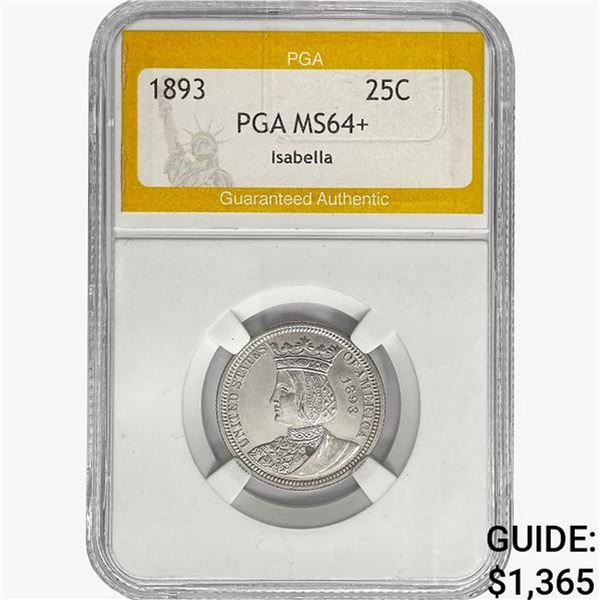 1893 Isabella Silver Quarter PGA MS64+