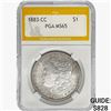Image 1 : 1883-CC Morgan Silver Dollar PGA MS65