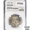 1952 Franklin Half Dollar NGC MS65 FBL