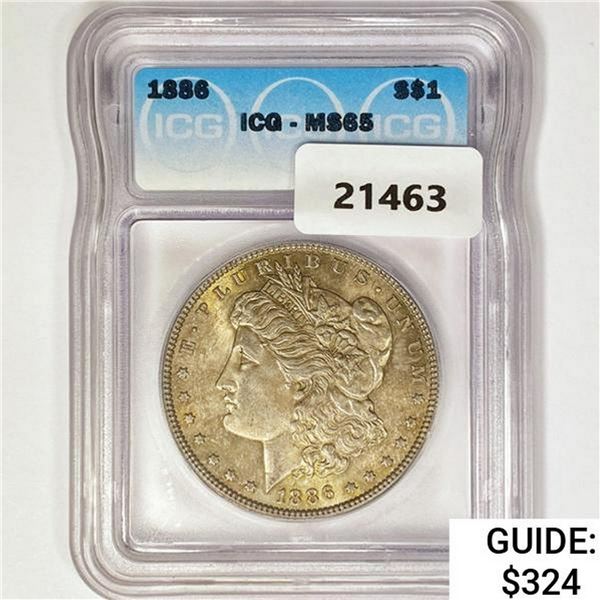 1886 Morgan Silver Dollar ICG MS65