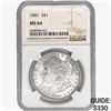 Image 1 : 1881 Morgan Silver Dollar NGC MS64
