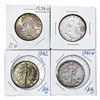 Image 1 : 1941-1962 4 Uncirculated Silver Half Dollars [4 Co