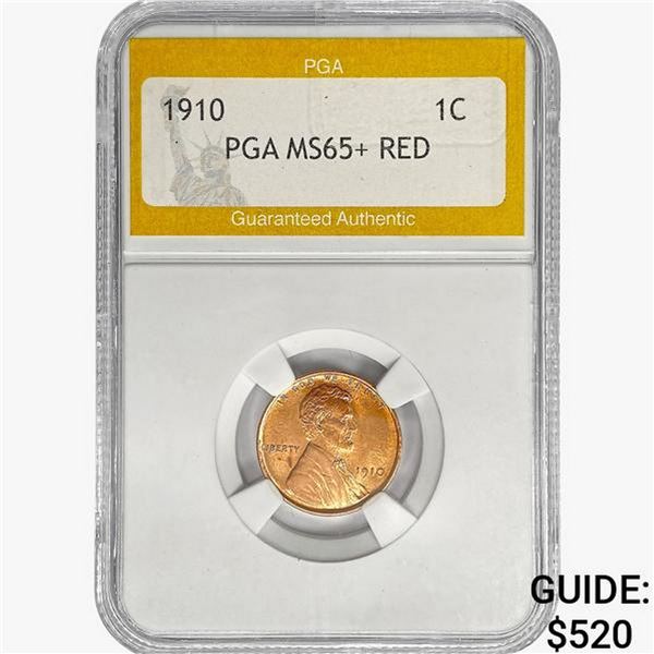 1910 Wheat Cent PGA MS65+ RED