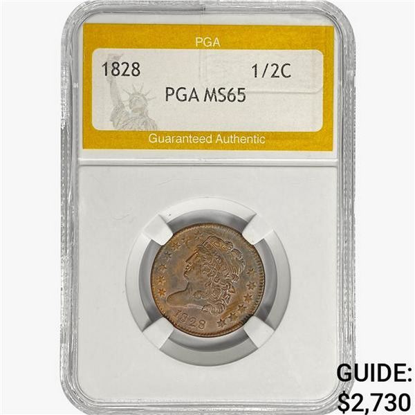 1828 Classic Head Half Cent PGA MS65