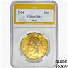 Image 1 : 1904 $20 Gold Double Eagle PGA MS64+ Detail