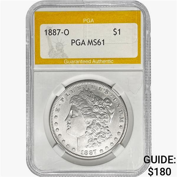 1887-O Morgan Silver Dollar PGA MS61