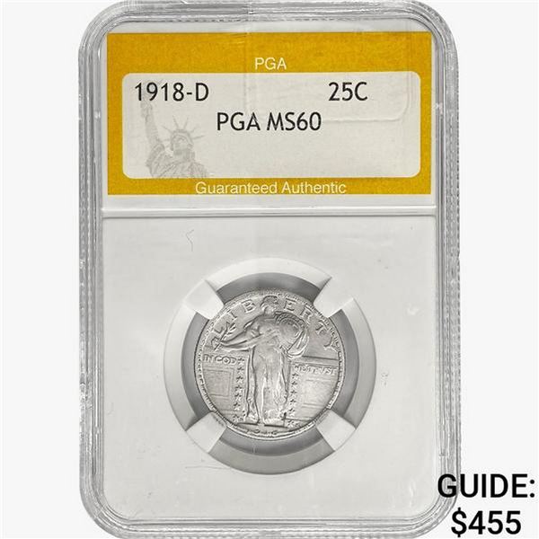 1918-D Standing Liberty Quarter PGA MS60