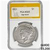 1921 Silver Peace Dollar PGA MS65 High Relief