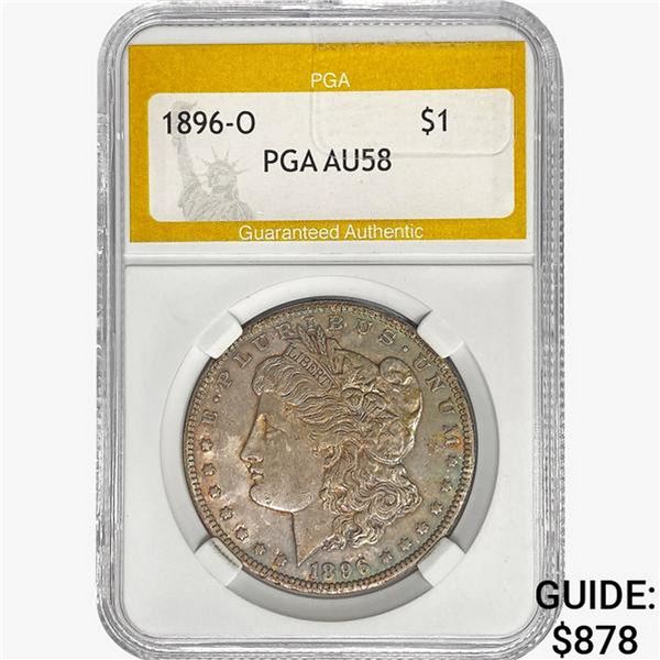 1896-O Morgan Silver Dollar PGA AU58