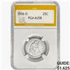 1856-O Seated Liberty Quarter PGA AU58