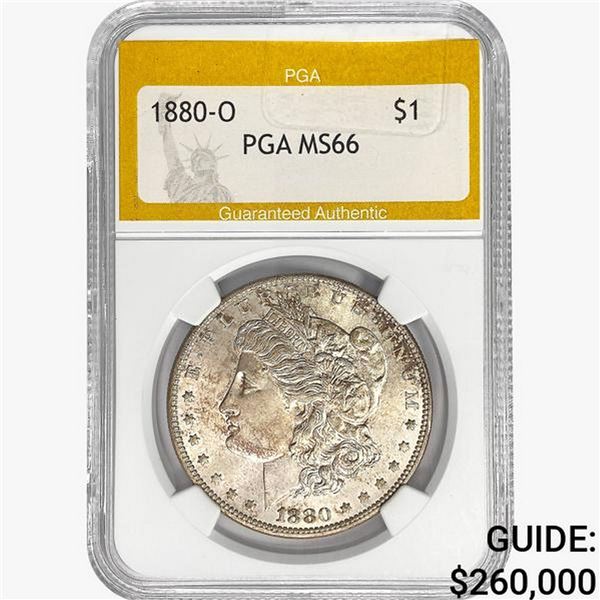 1880-O Morgan Silver Dollar PGA MS66