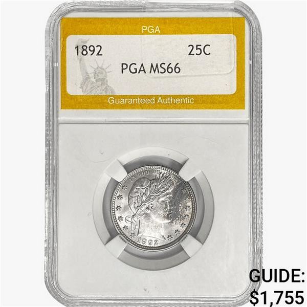 1892 Barber Quarter PGA MS66