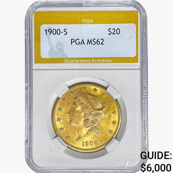 1900-S $20 Gold Double Eagle PGA MS62