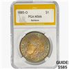 Image 1 : 1885-O Morgan Silver Dollar PGA MS66 Rainbow