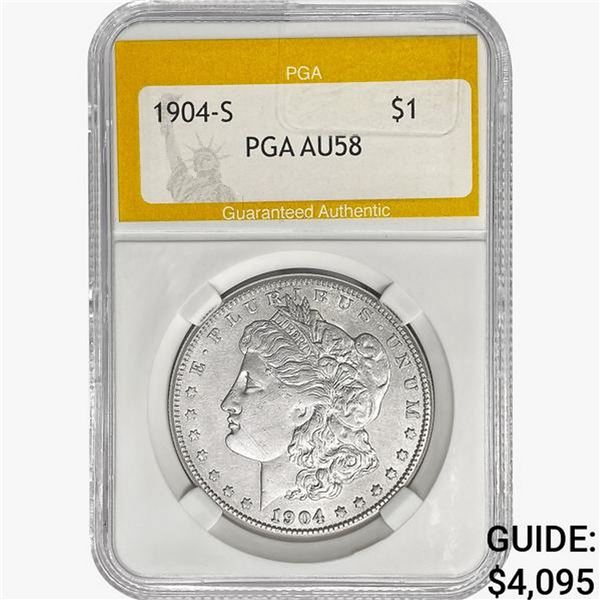 1904-S Morgan Silver Dollar PGA AU58