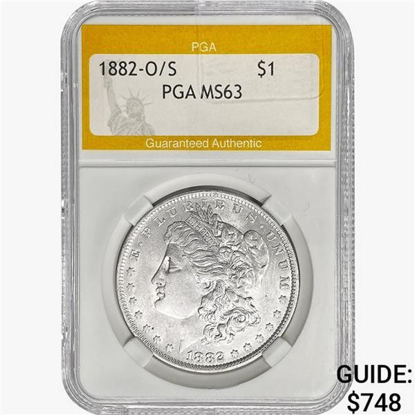 1882-O/S Morgan Silver Dollar PGA MS63