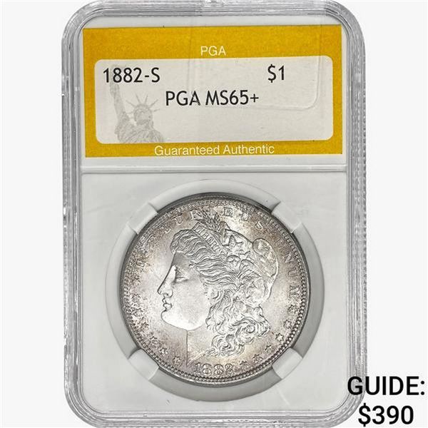 1882-S Morgan Silver Dollar PGA MS65+