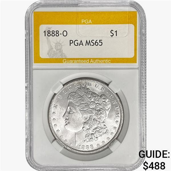 1888-O Morgan Silver Dollar PGA MS65