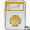Image 1 : 1881 $10 Gold Eagle PGA MS64 PL