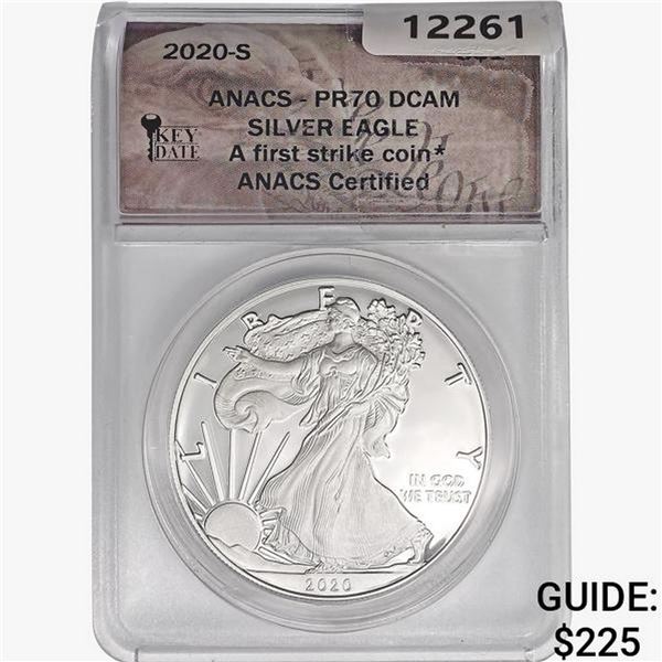 2020-S American 1oz SILV Eagle ANACS PR70 DCAM 1st