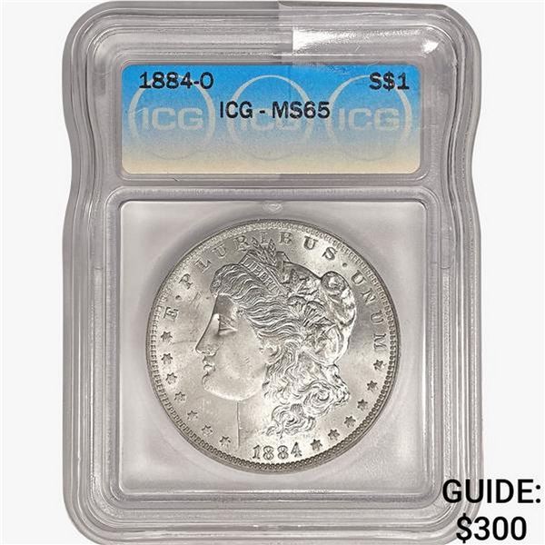 1884-O Morgan Silver Dollar ICG MS65